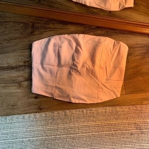 NWOT PacSun cropped tube top with corset like panels Size XS